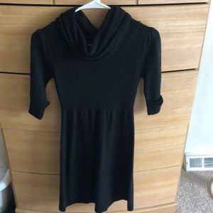 Black, 3/4 sleeve sweater dress